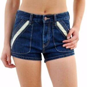 Free People Sweet Surrender Lace HIgh Rise Jean Shorts Size 27